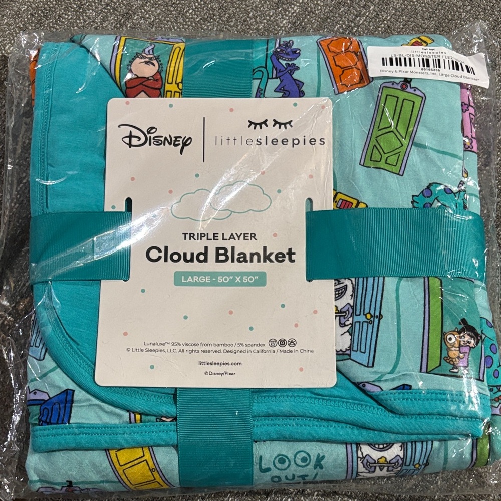 Disney Little Sleepies Triple Layer Cloud Blanket - Turquoise Multicolor